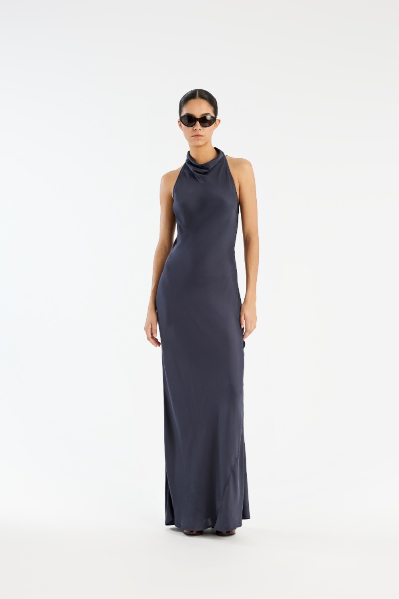 Lace Maxi Dress Dark Blue - ROTATE Birger Christensen