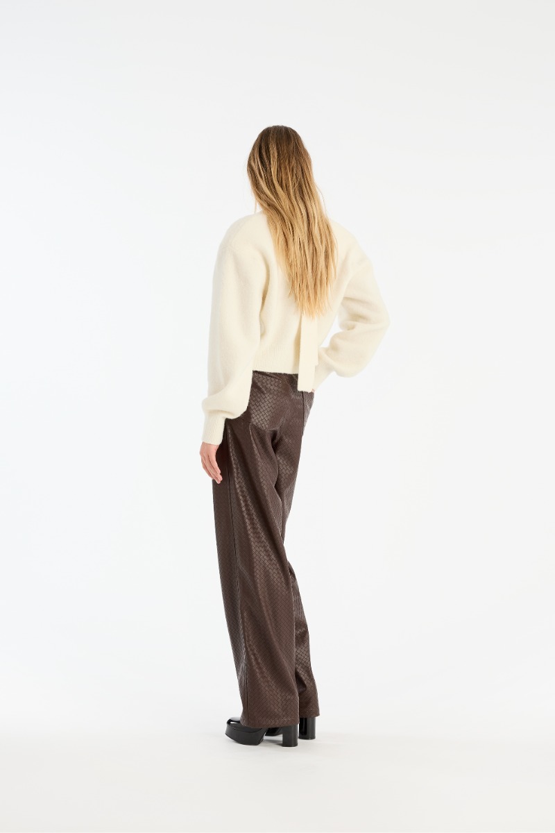 Wide Leg 5 Pocket Pants Dark Brown - ROTATE Birger Christensen