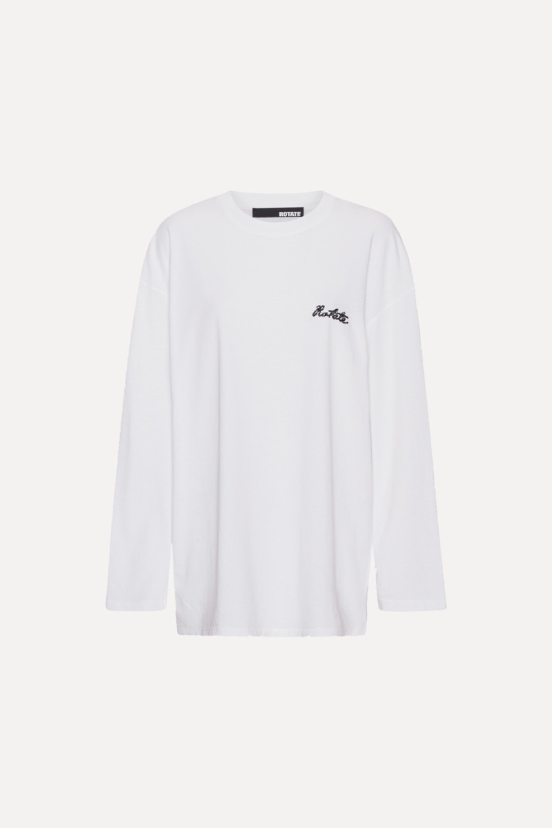 Tシャツ・カットソー RONRON 88 STAR MIXED APPLIQUE OVER FIT T SHIRT WHITE RR24CST 韓国ファッション RONRON(ロンロン) Tシャツ・カットソー