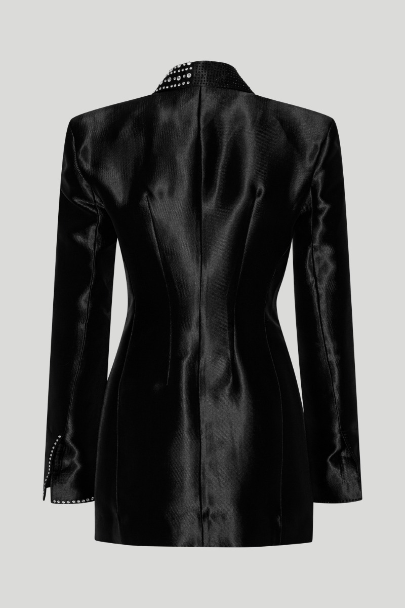 Embellished Blazer Dress Black | ROTATE Birger Christensen
