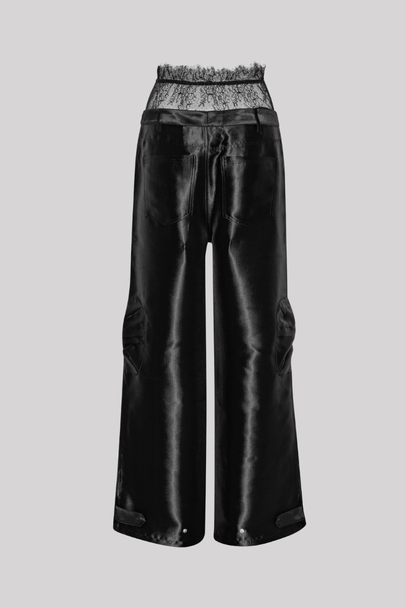 Shiny Cargo Pants Black | ROTATE Birger Christensen