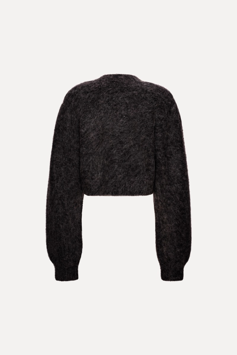 ★DNSR★ Armor Round Crop Knit Black 112077_florinaknitcardigan_gre