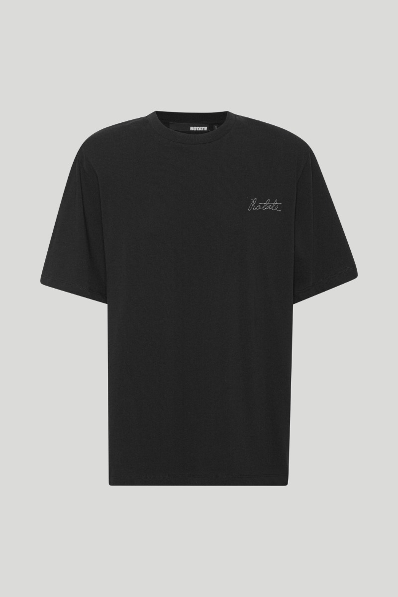 Boxy Logo T-Shirt Black | ROTATE Birger Christensen