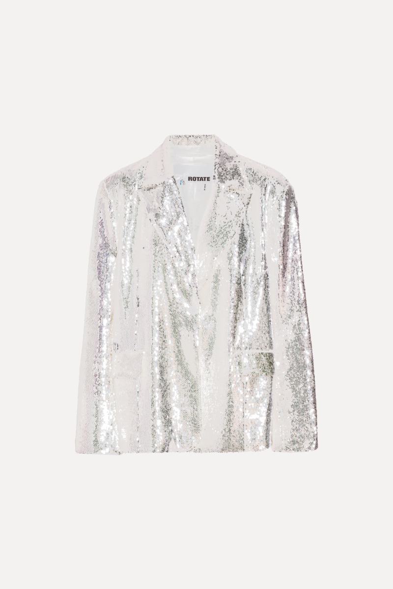 White sequin blazer on sale
