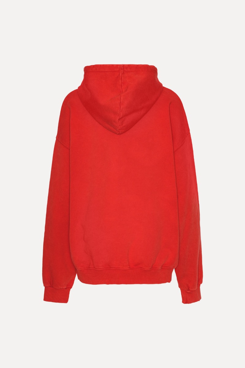 Sweat Cropped Hoodie Red ROTATE Birger Christensen