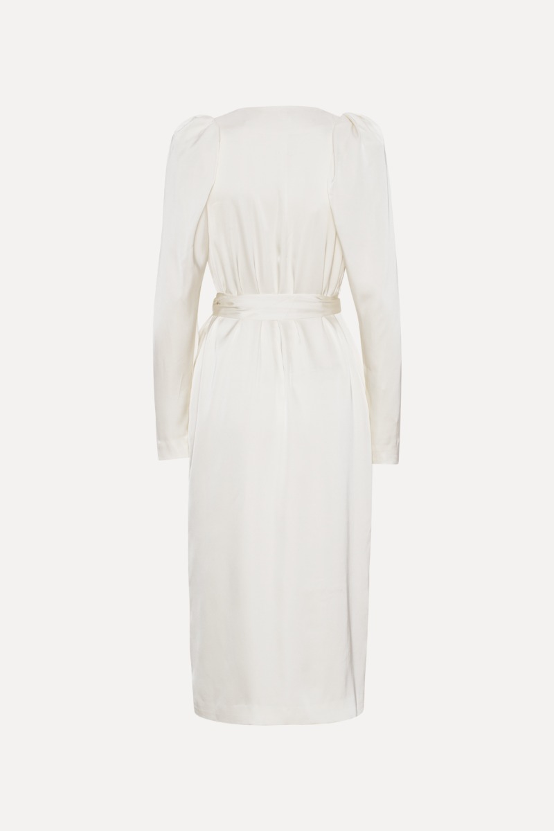 ROTATE ワンピース Satin wrap dress926680 112516857_egret_2_satin-midi-