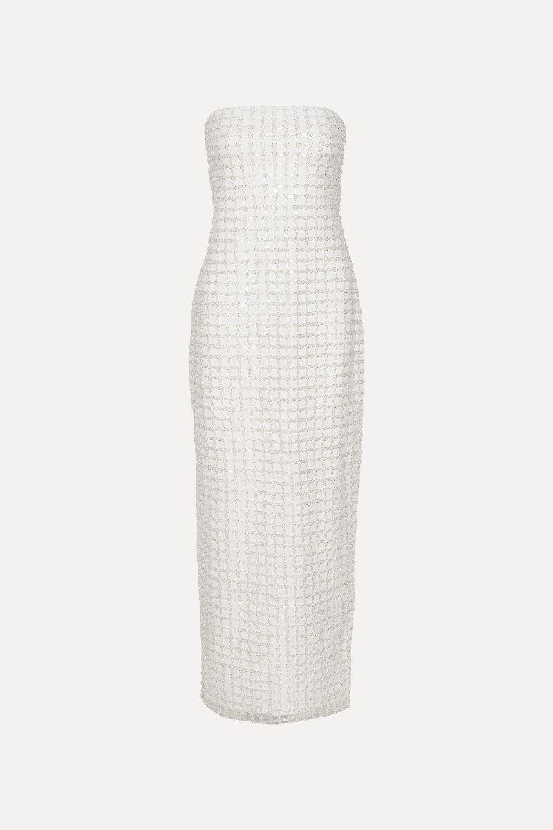 White beaded maxi dress discount