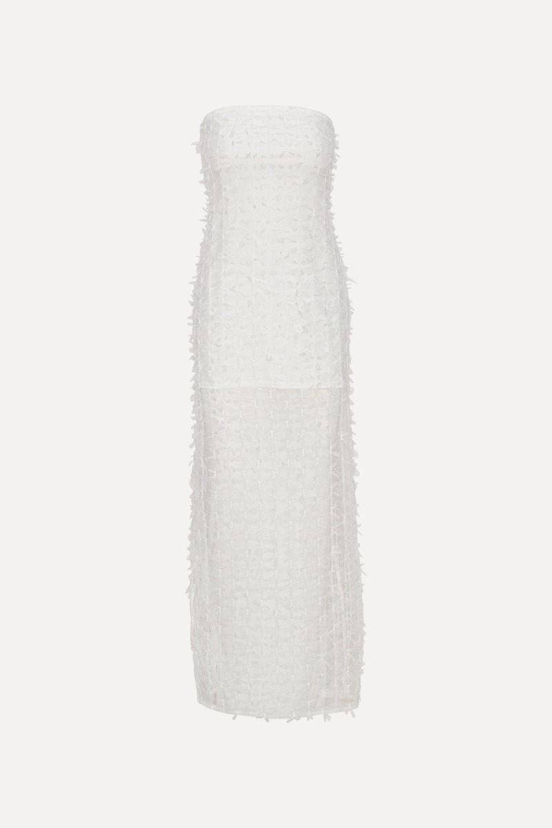 Bow Tube Dress White - ROTATE Birger Christensen