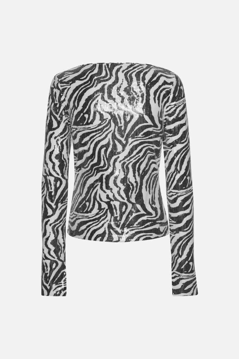 Sequins T shirt Zebra Print ROTATE Birger Christensen