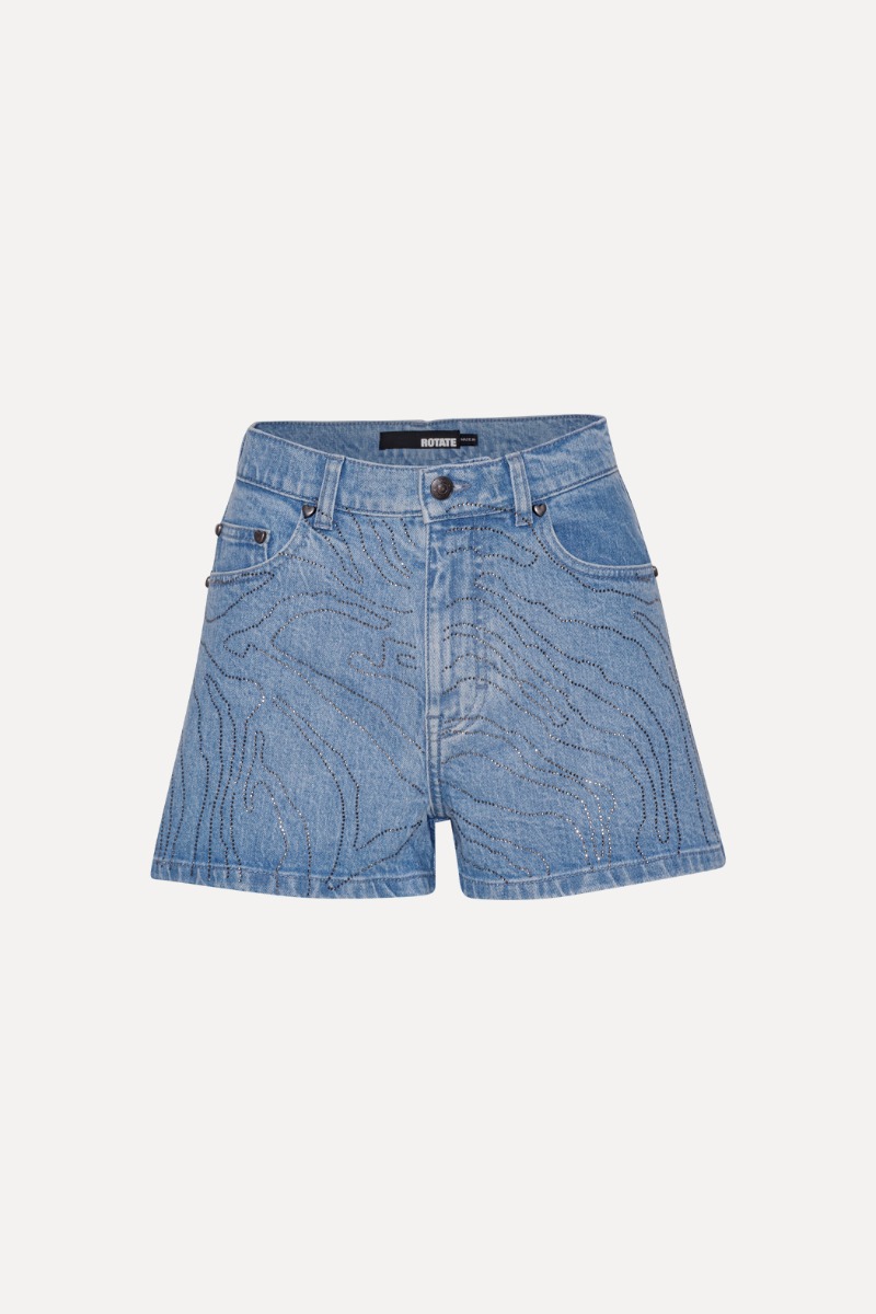 Light blue denim shorts cheap