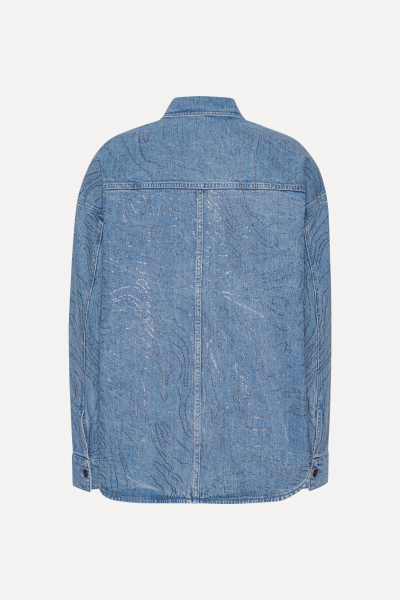 Rhinestone denim shirt store