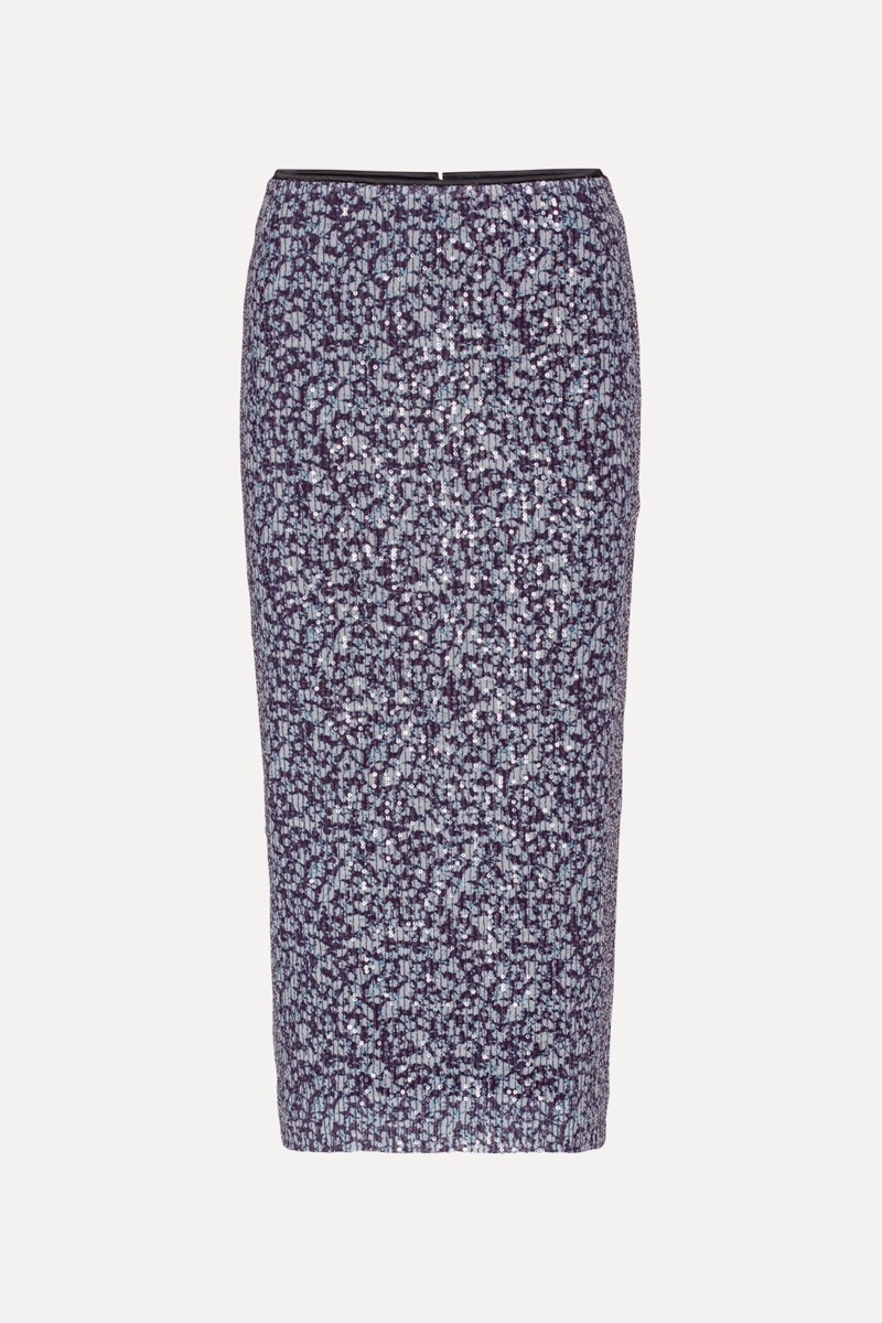 Midi Pencil Skirt Purple Print ROTATE Birger Christensen