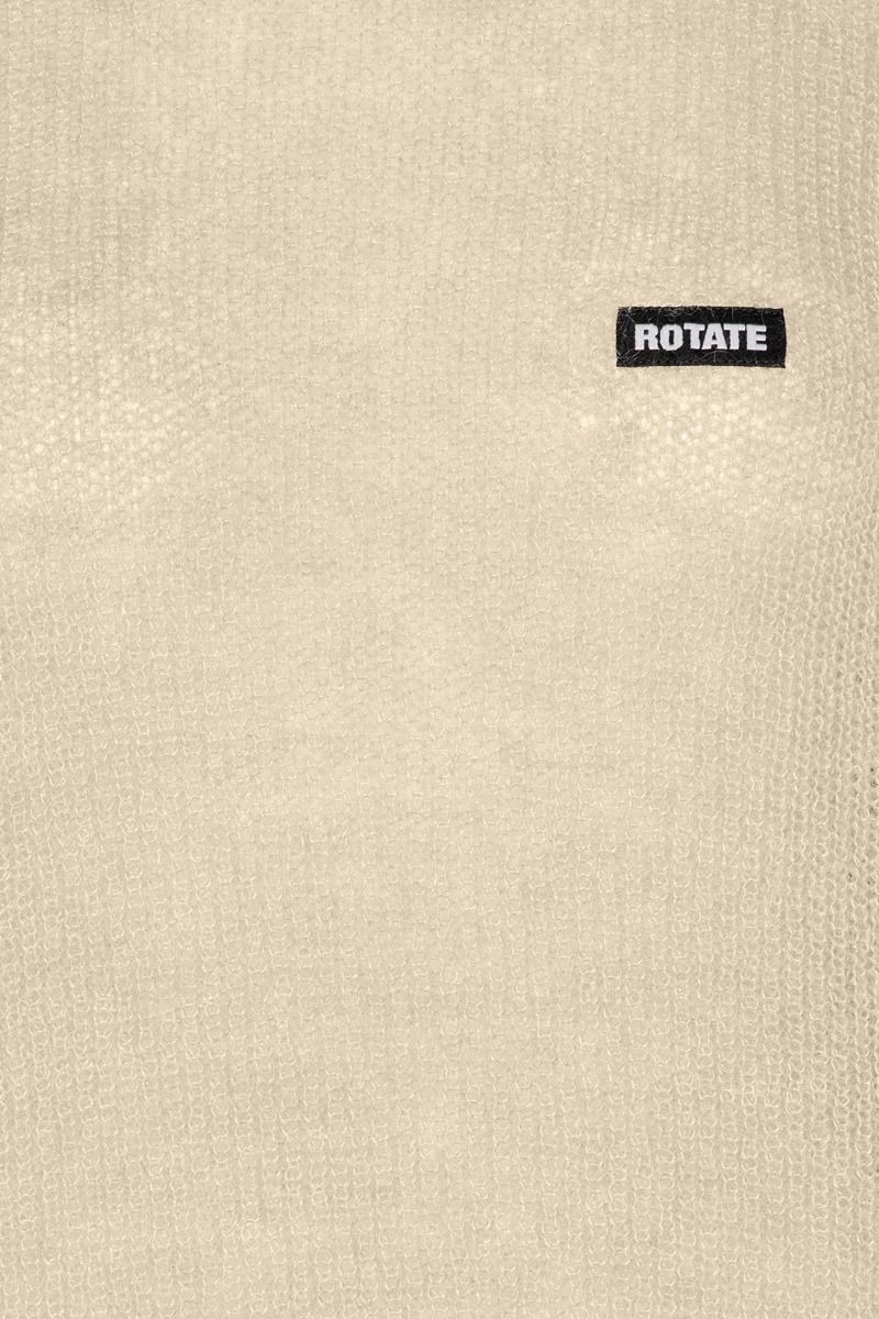Light Knit Logo Sweater Creme - ROTATE Birger Christensen