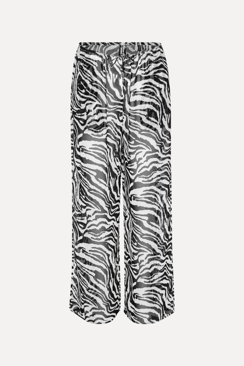 Light Straight Pants Zebra Print | ROTATE Birger Christensen