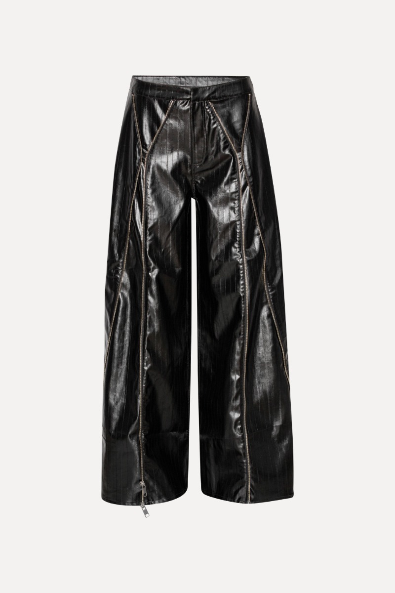 Pants With Zip Details Black - ROTATE Birger Christensen