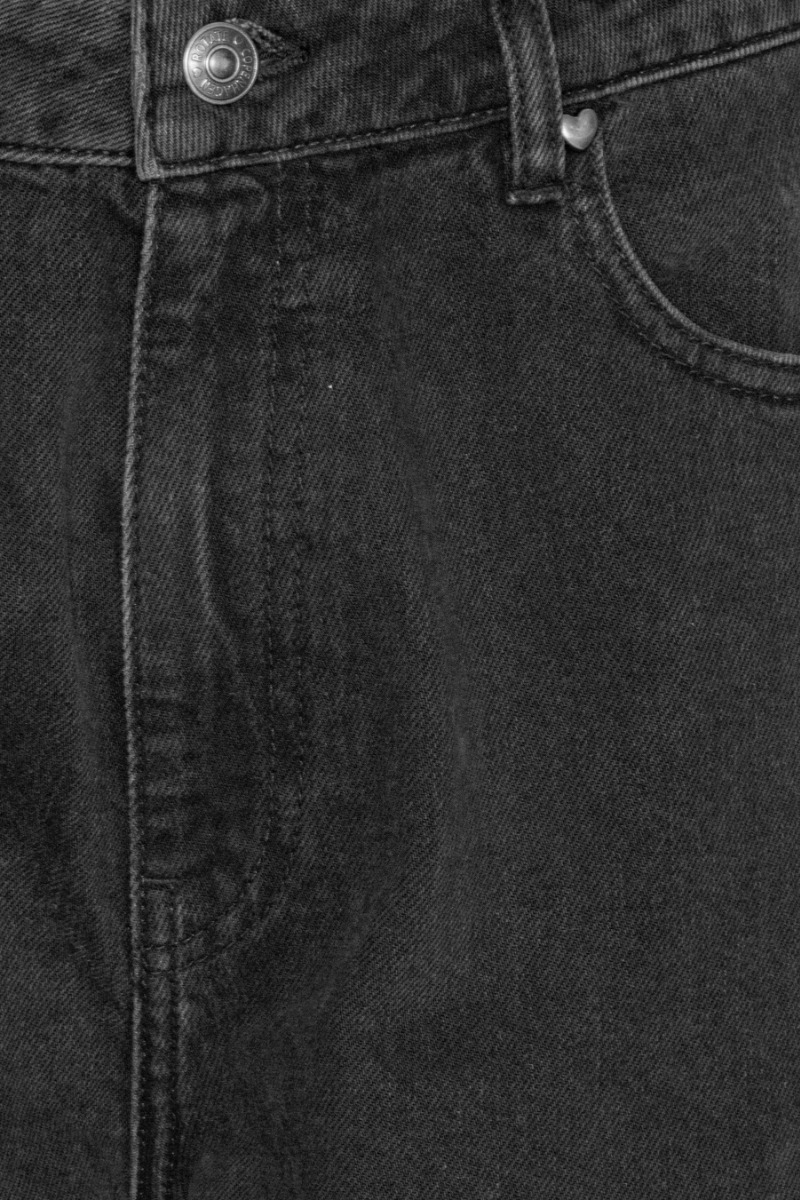 Wide Leg 5 Pocket Jeans Black - ROTATE Birger Christensen