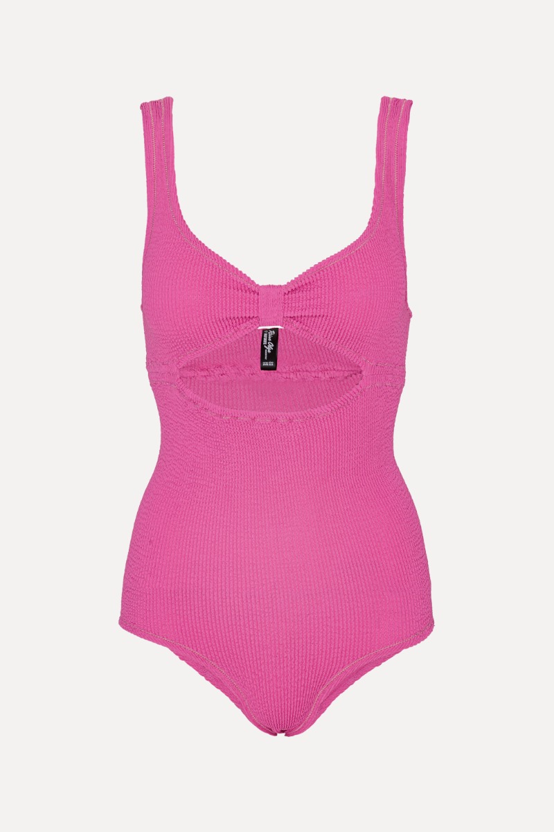 Pink crinkle swimsuit discount