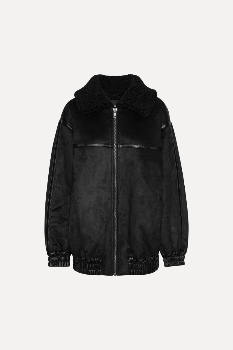 Oversized Bomber Jacket Black - ROTATE Birger Christensen