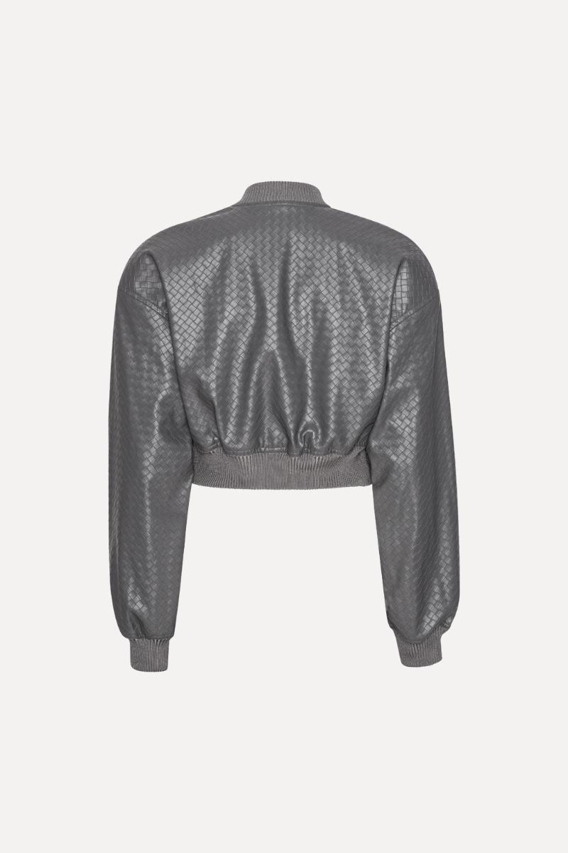 Cropped Braided Jacket Dark Grey - ROTATE Birger Christensen