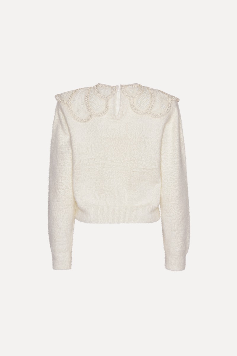 Lace white sweater shop