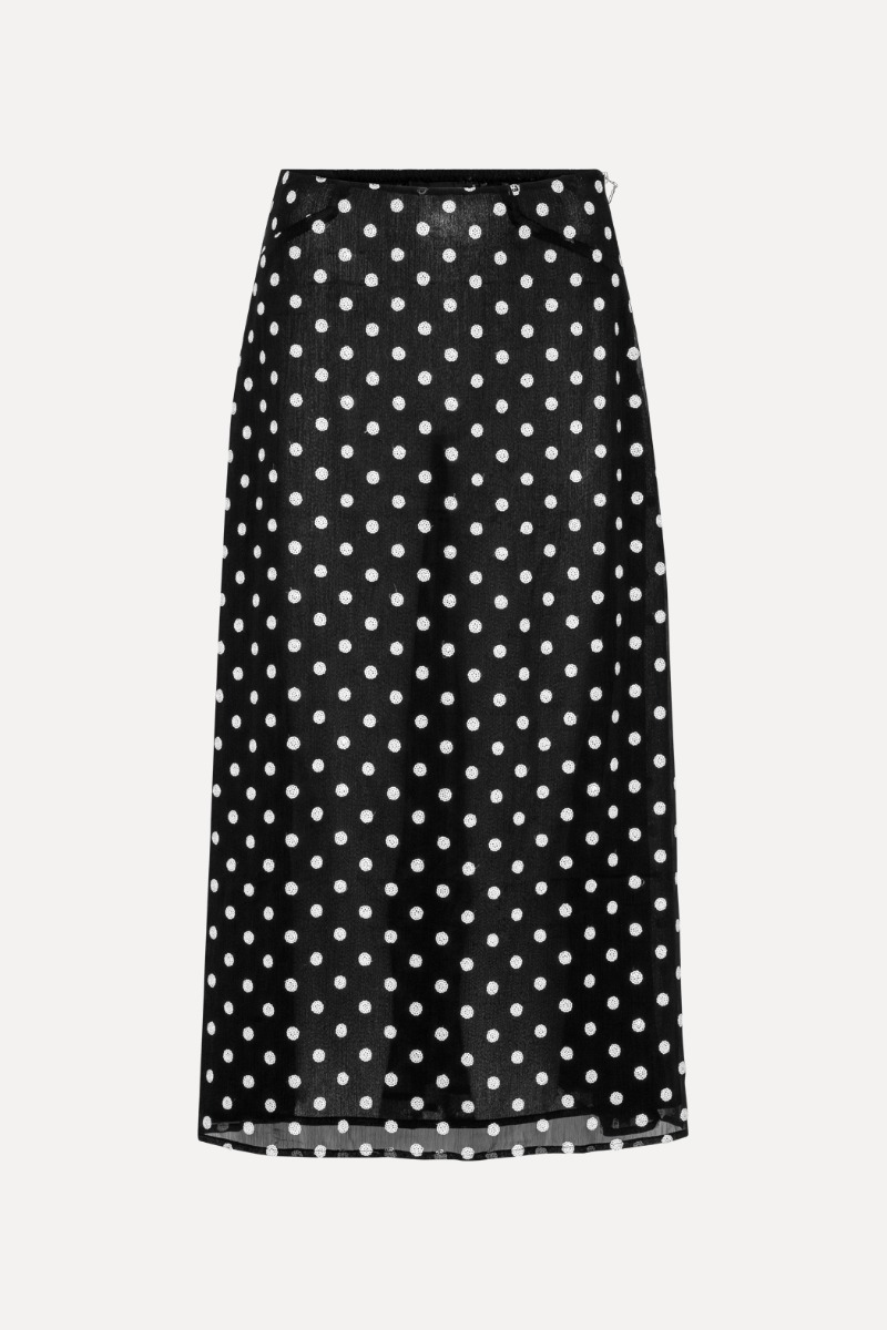 スカート ROTATE Woman Skirt Black 113602 100 Jacquard Mini Skirt Black - ROTATE Birger Christensen