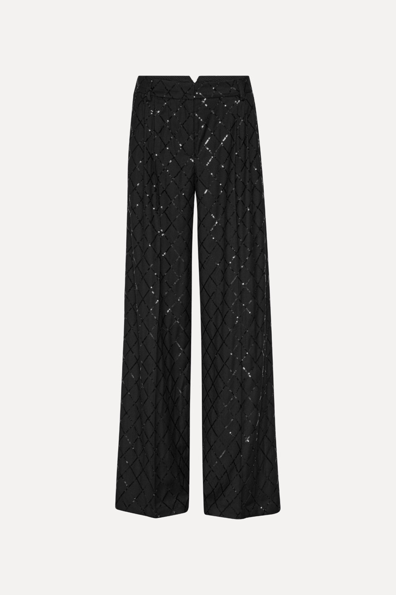 パンツ Rotate Birger Christensen Wide Leg Pants ROTATE BIRGER CHRISTENSEN Rotie Metallic Croc-Effect Coated