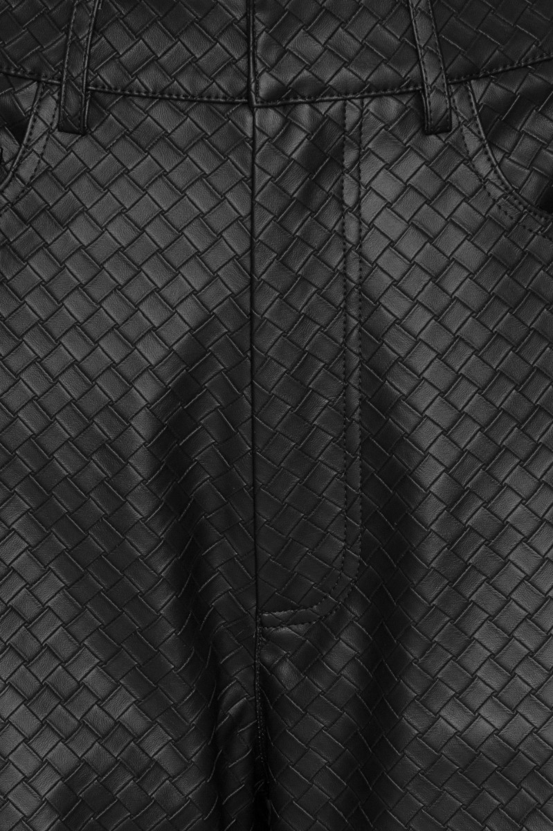 Braided Straight Pants Black - ROTATE Birger Christensen