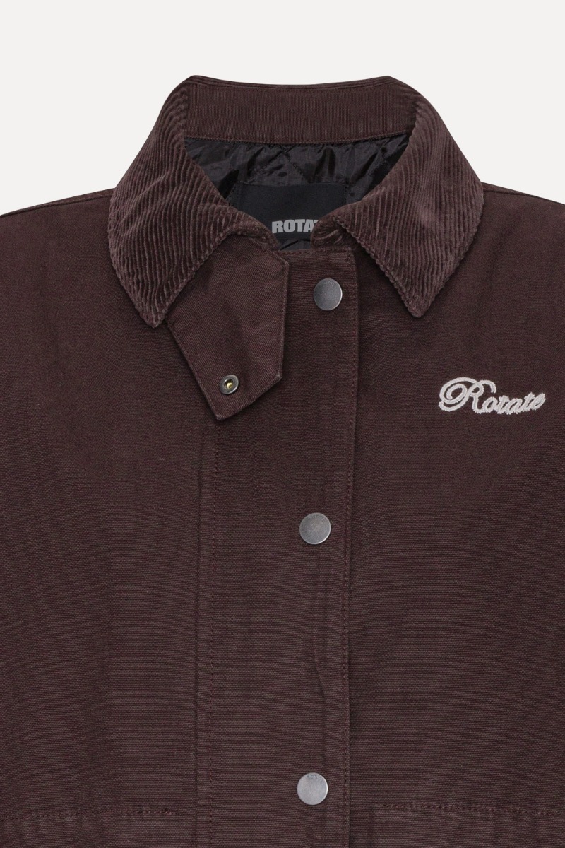 Heavy Woven Jacket Dark Brown - ROTATE Birger Christensen