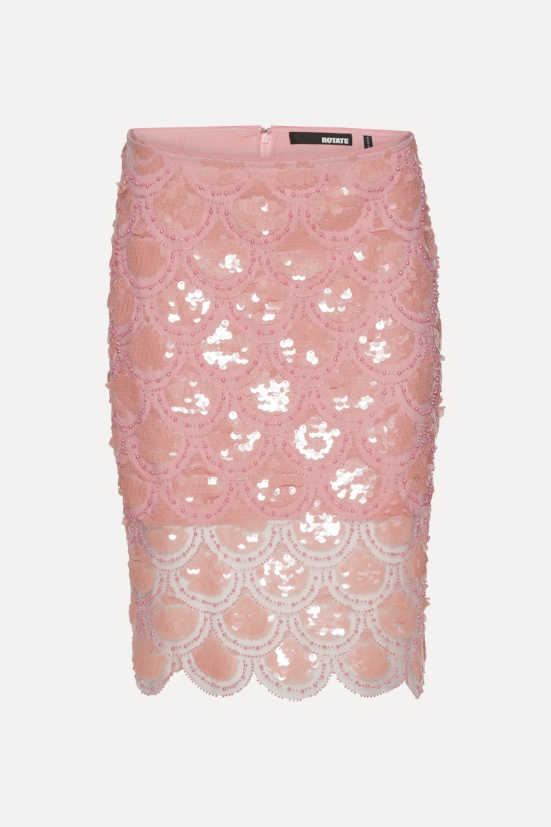 Sequin Pencil Skirt Pink ROTATE Birger Christensen