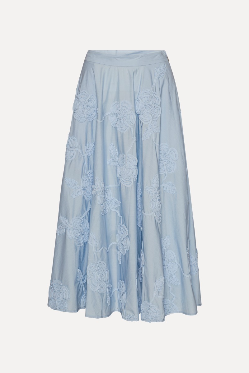Flower Maxi Skirt Light Blue - ROTATE Birger Christensen