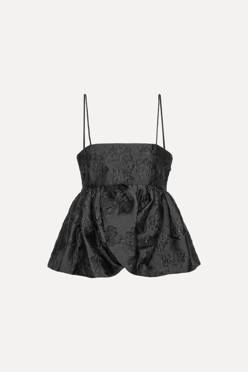 Raicho Jacquard Top - black【7th】 | tunica-knit