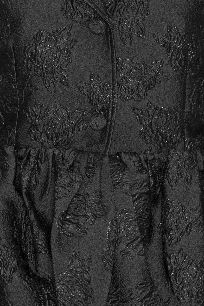 Jacquard Draped Blazer Black - ROTATE Birger Christensen