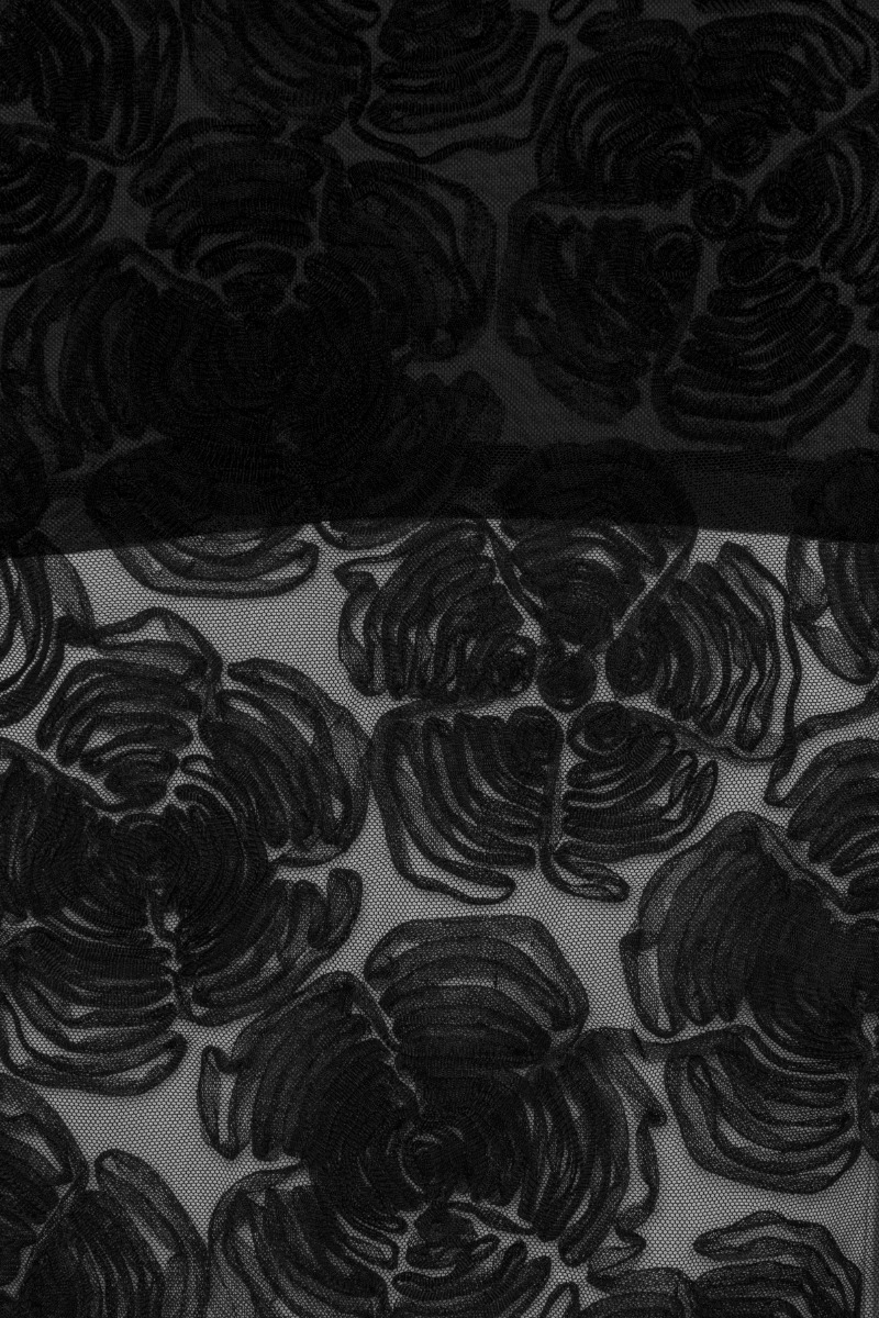 【関税&送料込】Rotate Birger Christensen Floral Pencil Skir ROTATE BIRGER CHRISTENSEN floral-mesh Pencil Skirt | Black