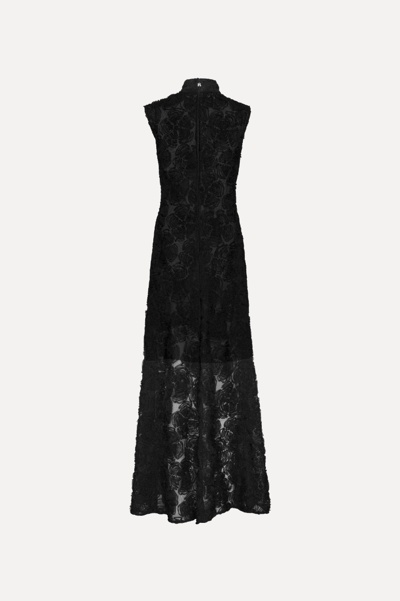 ワンピース ROTATE BLACK COTTON BLEND STRETCH DRESS Rotate Birger Christensen Black Cotton Blend Stretch Dress