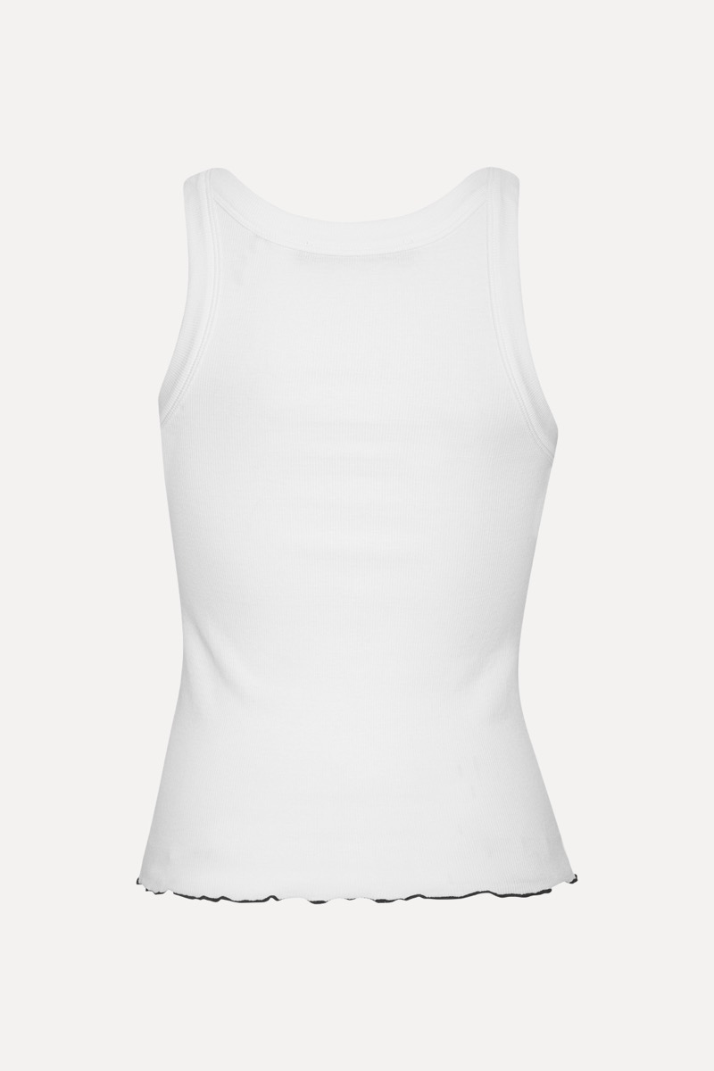 Rib Tank Top Bright White - ROTATE Birger Christensen
