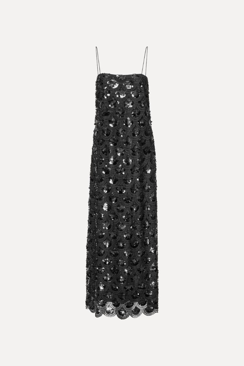 オールインワン・サロペット Rotate Maxi Slip Dress Sequins Maxi Slip Dress Black - ROTATE Birger Christensen