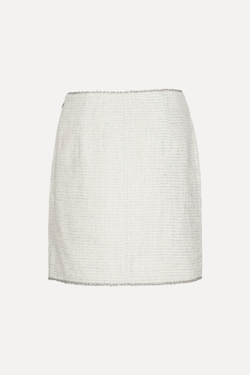 Boucle Mini Skirt White - ROTATE Birger Christensen