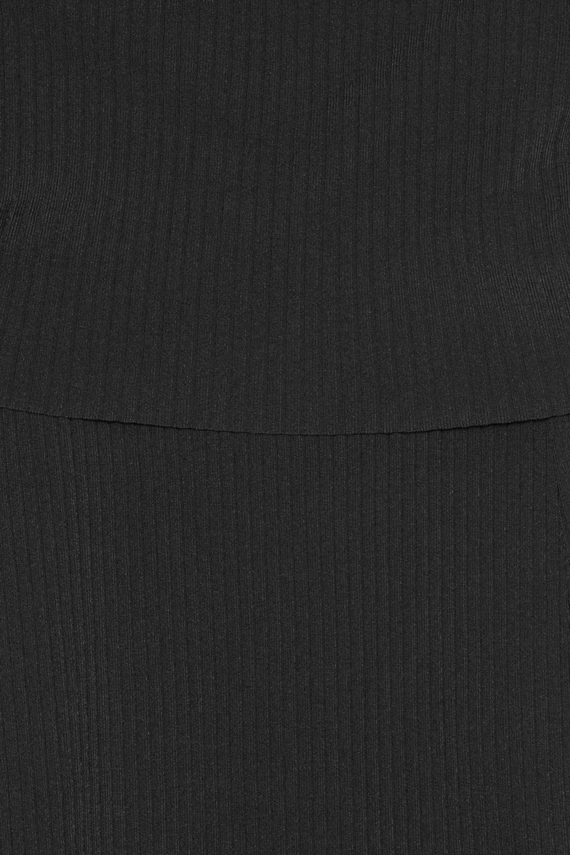 Off Shoulder Knit Dress Black - ROTATE Birger Christensen