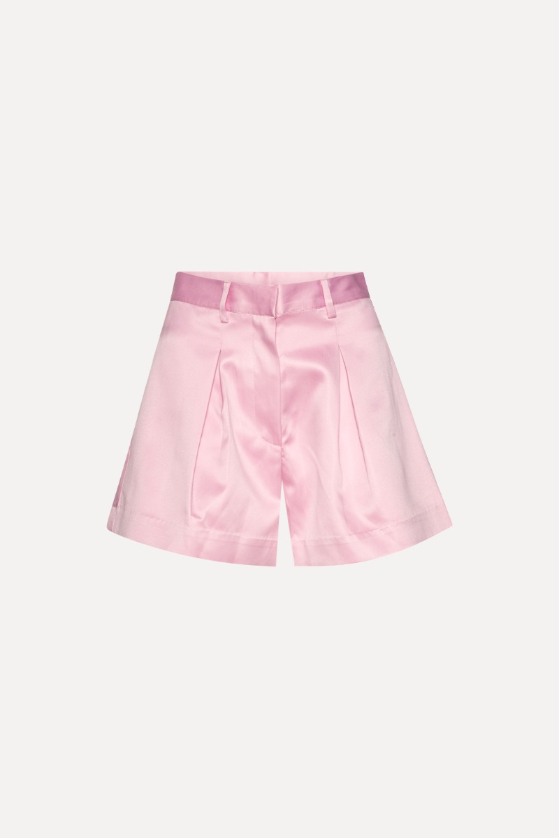 ショーツ ROTATE HIGH WAISTED SHORTS Satin Highwaisted Shorts Pink - ROTATE Birger Christensen