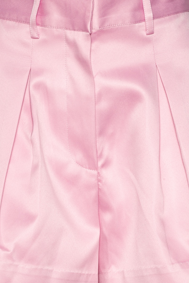 【関税&送料込】Rotate Birger Christensen High Waisted Short ROTATE BIRGER CHRISTENSEN Satin high-waisted Shorts | Pink