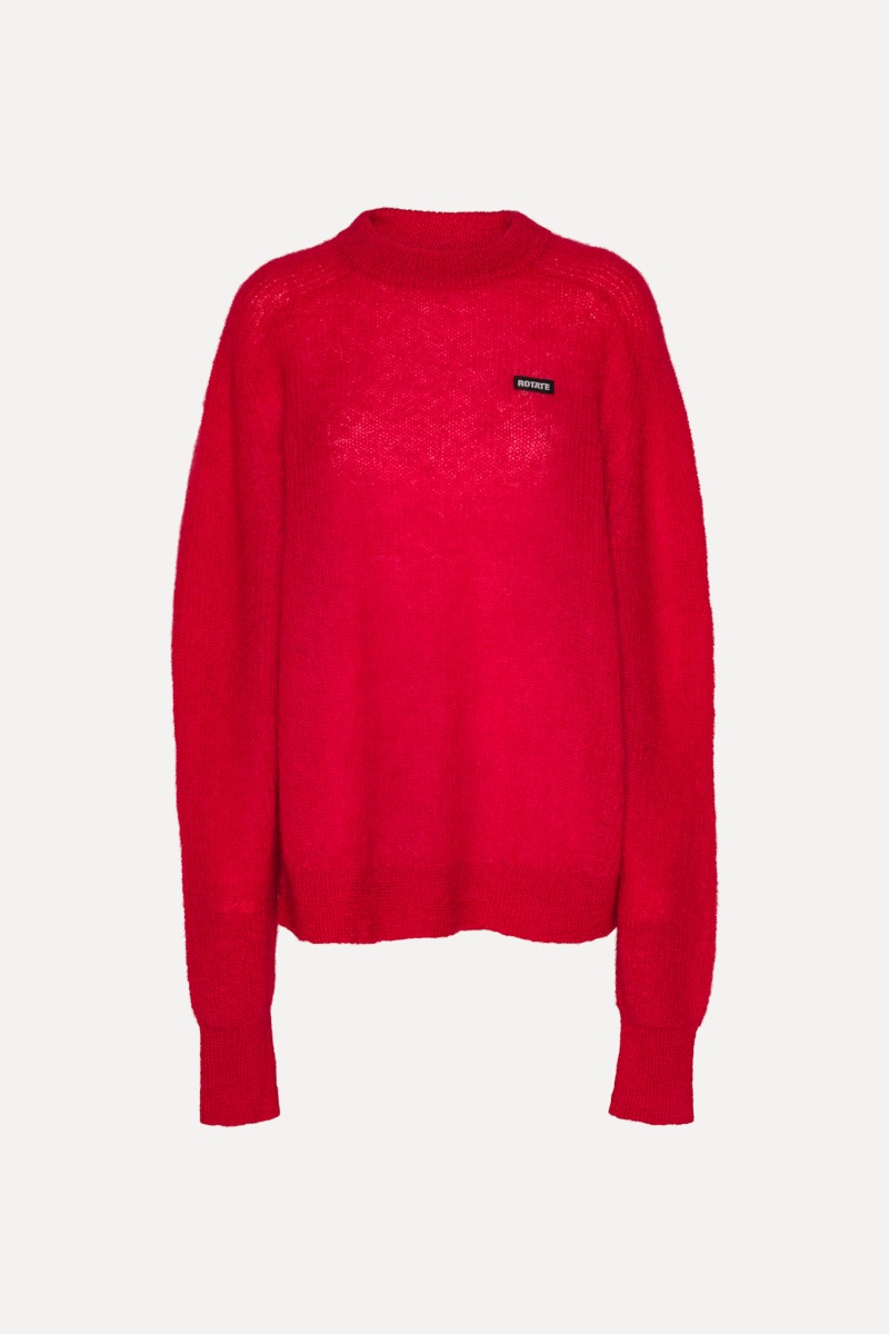 最新 Light Knit Logo Sweater Red - ROTATE Birger Christensen トップス