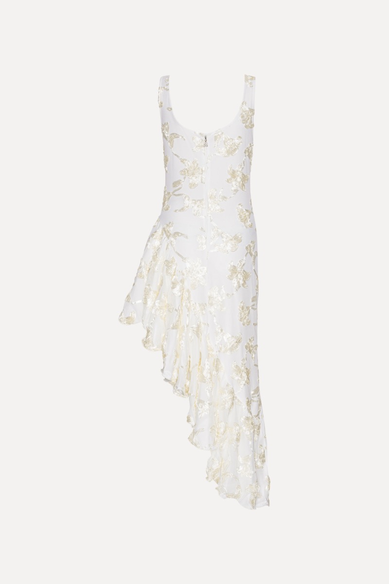 ワンピース ROTATE BIRGER CHRISTENSEN 'Flower mesh ruffle' dress Flower Mesh Mini Dress Light Pink - ROTATE Birger Christensen