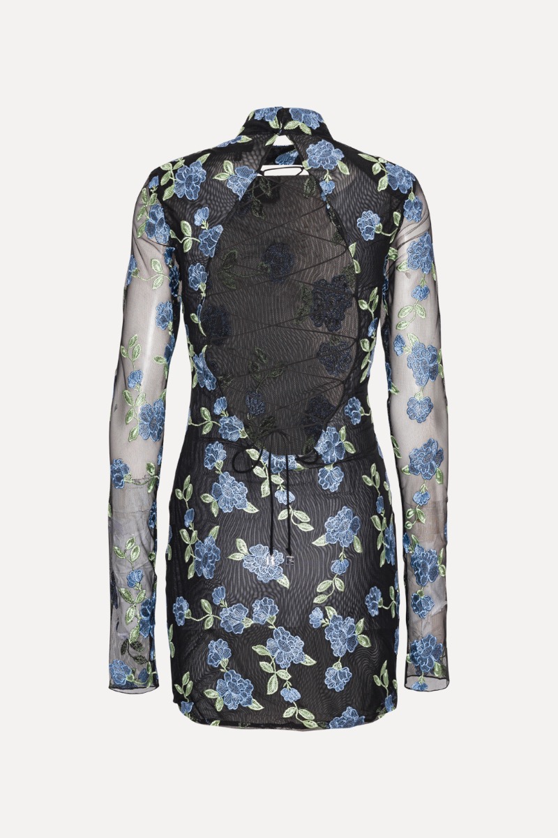 ROTATE ワンピース Embroidered mesh minidress981810 ROTATE BIRGER CHRISTENSEN floral-embroidered Mesh Mini Dress