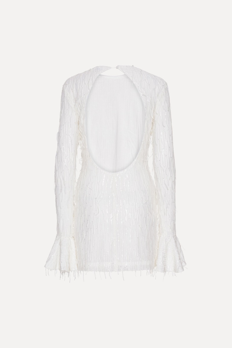 Mini Open Back Dress White - ROTATE Birger Christensen