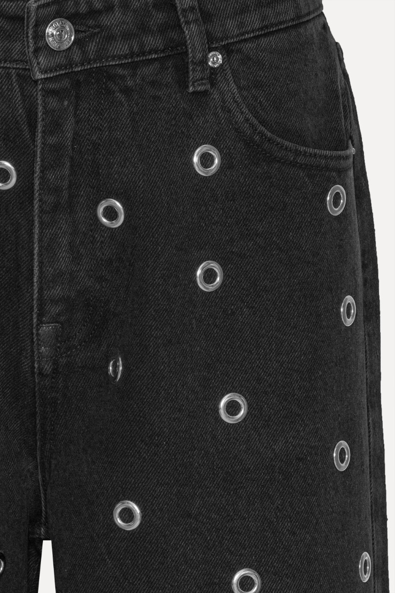 デニム・ジーパン ROTATE BIRGER CHRISTENSEN Jeans 'Twill High Rise' Black High Rise Jeans Dark Grey - ROTATE Birger Christensen