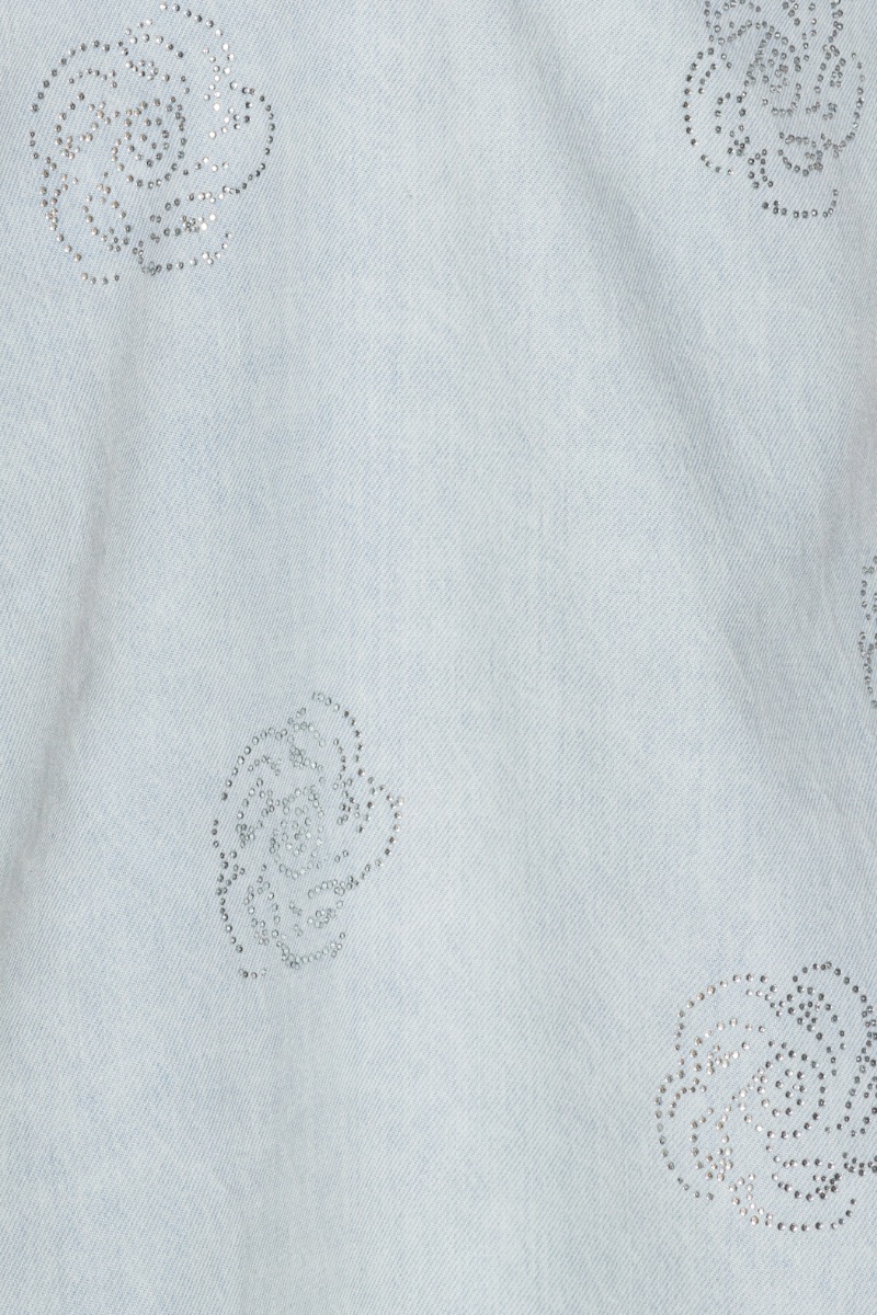 パーティードレス ROTATE 1140641468 Dresses Denim stud mini dress Denim Stud Mini Dress Light Blue - ROTATE Birger Christensen