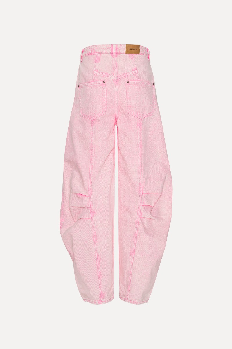 Cargo Denim Pants Light Pink - ROTATE Birger Christensen