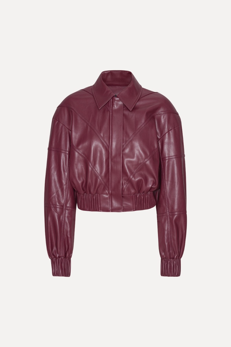 【関税&送料込】Rotate Birger Christensen Faux Leather Bombe ROTATE BIRGER CHRISTENSEN Nina woven cropped recycled-faux