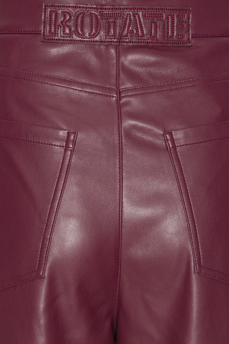 Mid Waisted Piping Pants Bordeaux - ROTATE Birger Christensen