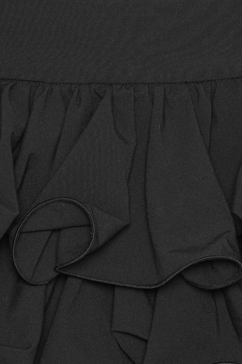 Wide Ruffle Mini Skirt Black - ROTATE Birger Christensen